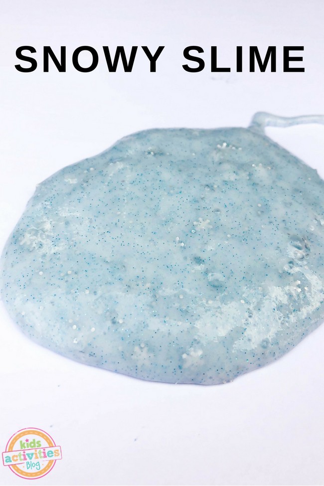 Homemade Winter Slime with Snowy Sparkle