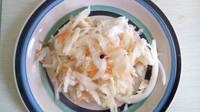 Simple Homemade Pickled Cabbage and Carrots
