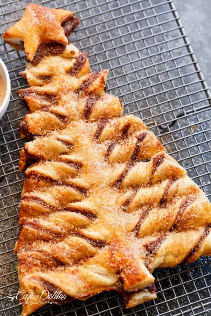 Showstopping Nutella Churro Christmas Tree Dessert