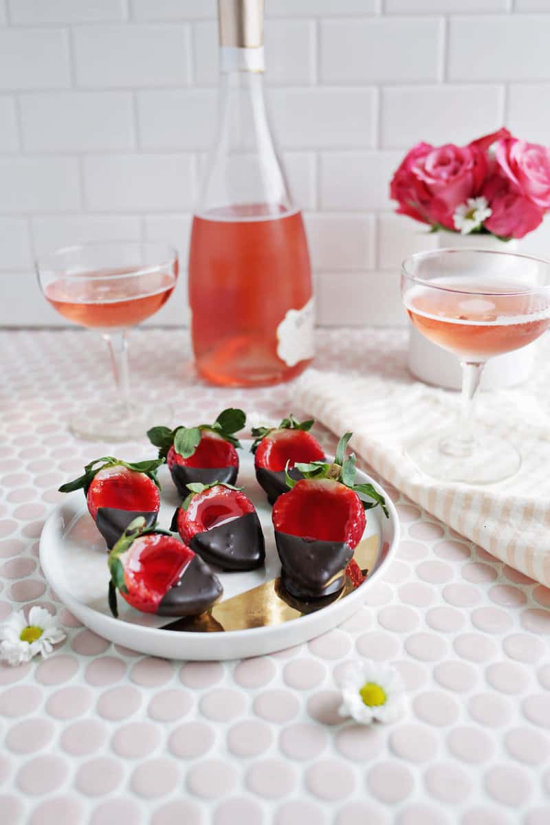 Decadent Chocolate-Dipped Strawberry Jello Shots – A Beautiful Mess