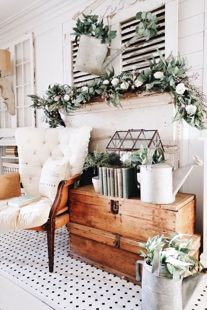 Craft a Charming Spring Mantel with a Watering Can