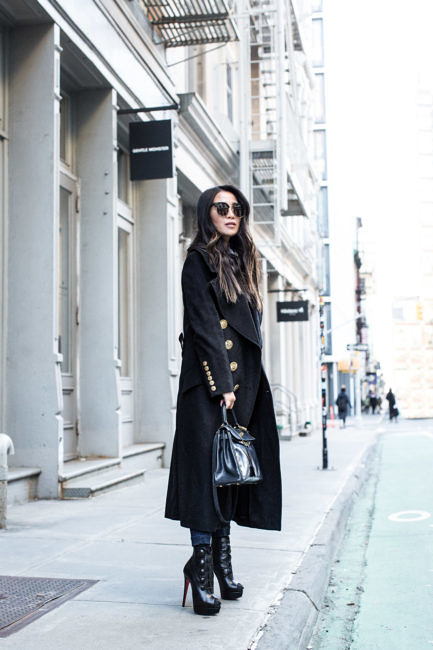 Wednesday Warrior Look :: Army-Inspired Outerwear & Chunky Platform Booties