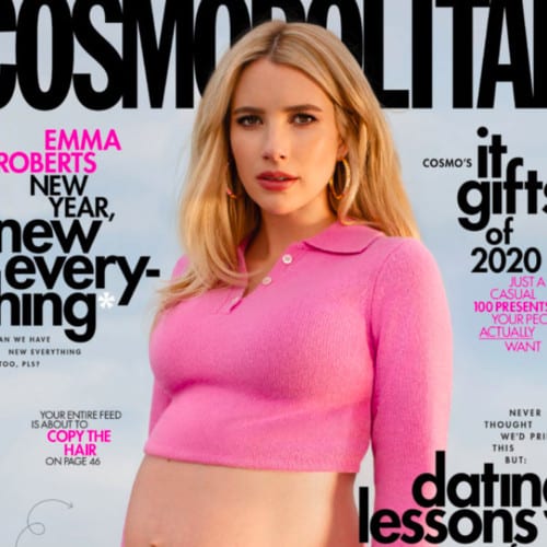 Expectant Emma Roberts Radiates on Cosmopolitan’s Cover