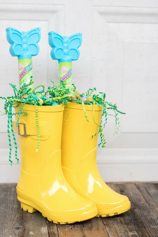 Easter Basket Crafted from Rain Boots