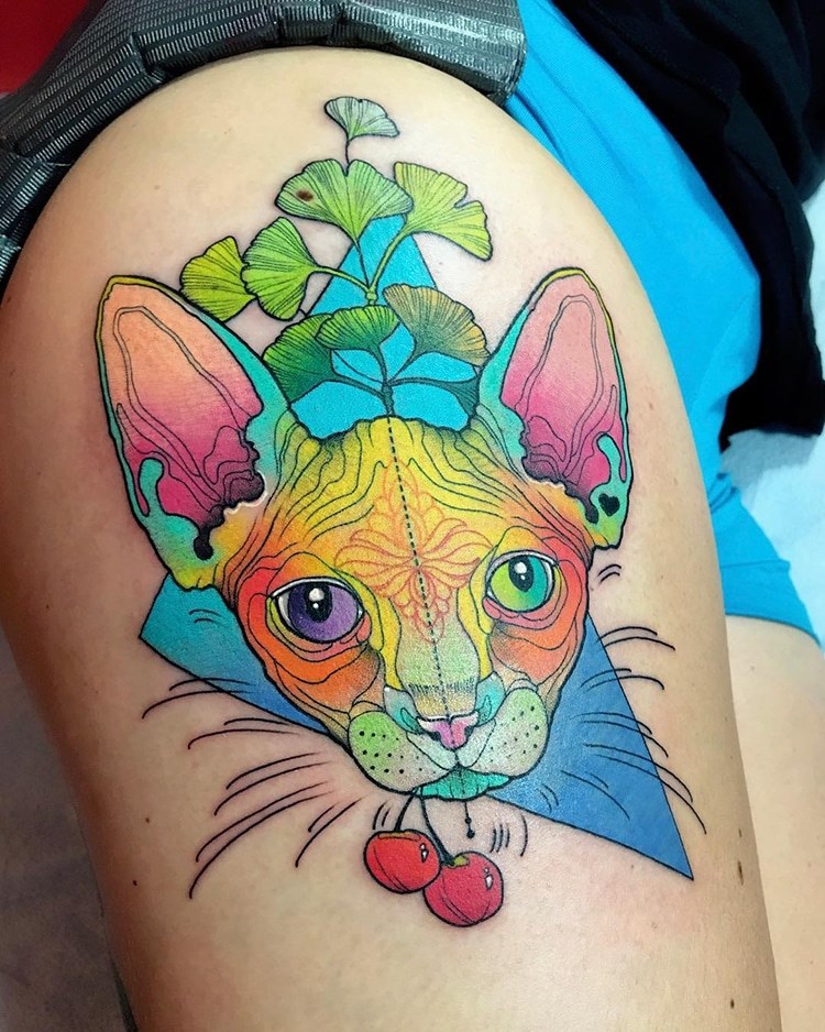 Inked Animal Portraits Burst with Kaleidoscopic Hues from a Tattoo Visionary