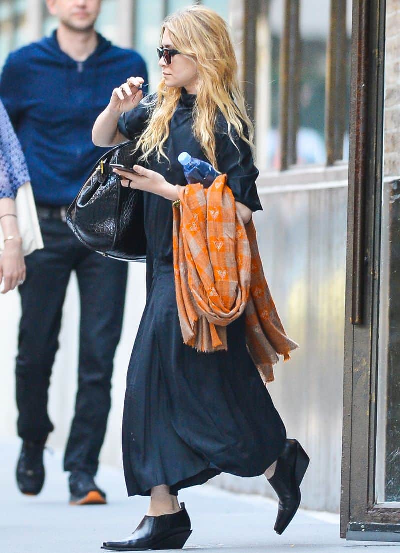 Ashley Olsen Brings Wedge Ankle Boots Back into Style