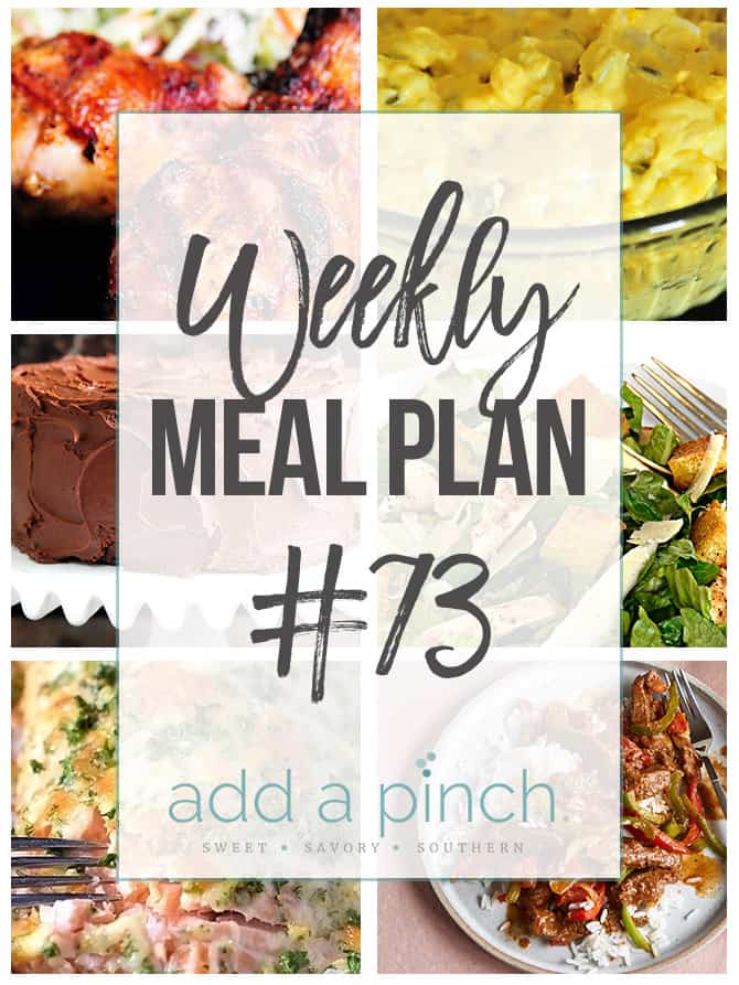 Seven-Day Dinner Schedule #73 – Add a Pinch
